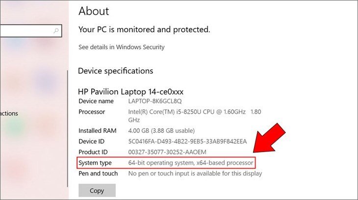 Kiểm tra thông tin hệ điều hành Windows 10 là 32-bit hay 64-bit để tải driver phù hợp