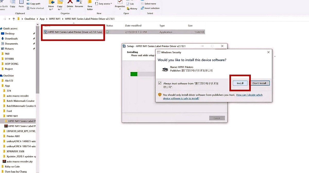 Giao diện tải driver máy in HPRT từ trang chủ nhà sản xuất
