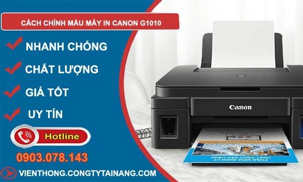 Giao diện cài đặt cách chỉnh màu máy in Canon trên máy tính