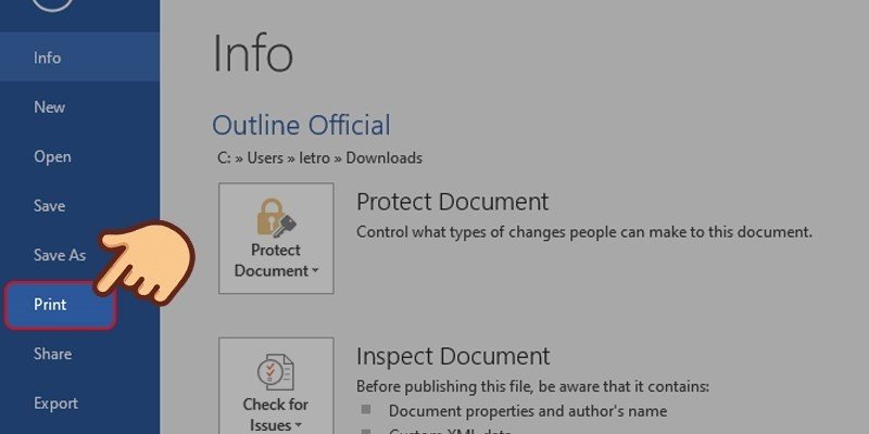 Chọn in trang lẻ Odd Pages trong Word khi thực hiện cách lật giấy in 2 mặt thủ công