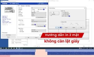 Giao diện cài đặt in lật mặt giấy tự động cho tài liệu Word