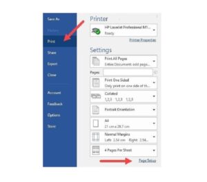 Biểu tượng máy in trên thanh công cụ file PDF để mở cài đặt in