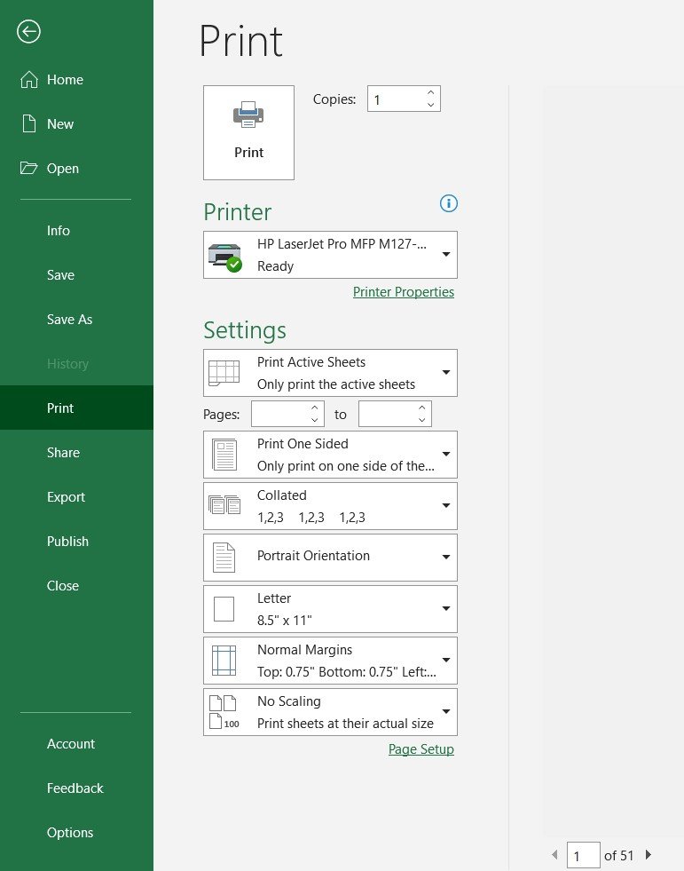 Lựa chọn giữa Portrait Orientation (in dọc) và Landscape Orientation (in ngang)