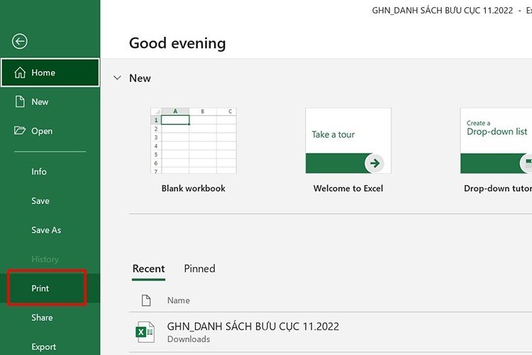Kết quả xem trước khi sử dụng Breaks để in tài liệu Excel vừa trang