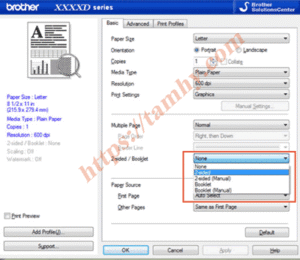 Cách in 2 mặt máy in Brother MFC-L2700DW