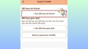 Giao diện ứng dụng MB Bank với tùy chọn tạo mã QR Pay để in ra giấy