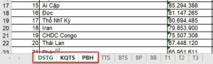 Sắp xếp thứ tự các sheet trong Excel để chuẩn bị cho việc in nhiều trang