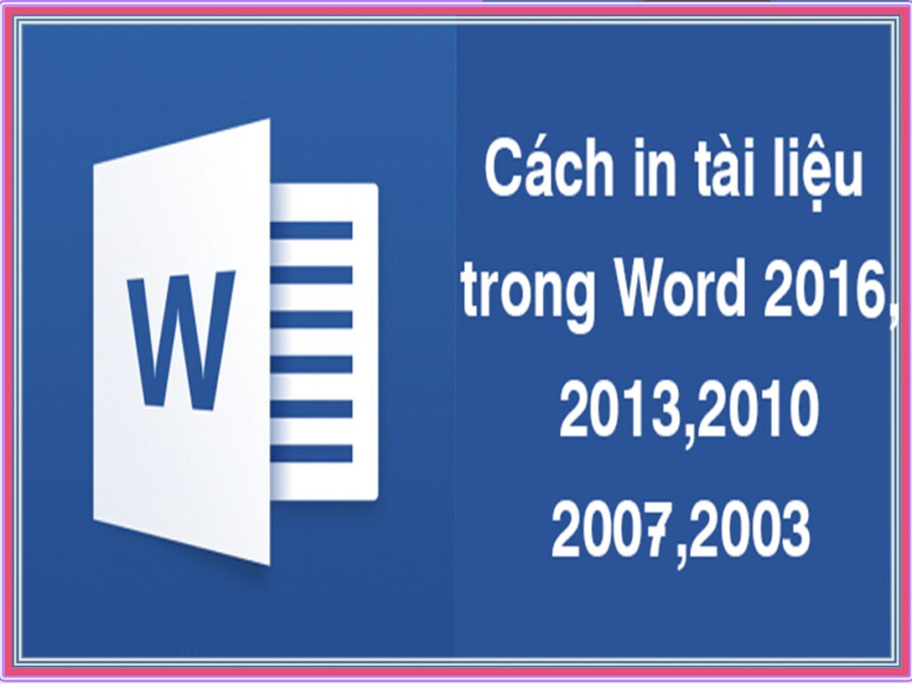 Màn hình tùy chọn in tài liệu trong các phiên bản Word 2010-2016