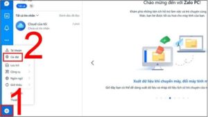 Giao diện Zalo trên máy tính hiển thị tài liệu cần in