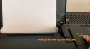 Hình ảnh minh họa cách in test đầu phun máy in Canon trực tiếp