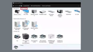 Kiểm tra kết nối máy in với máy tính trong Devices and Printers Windows 10