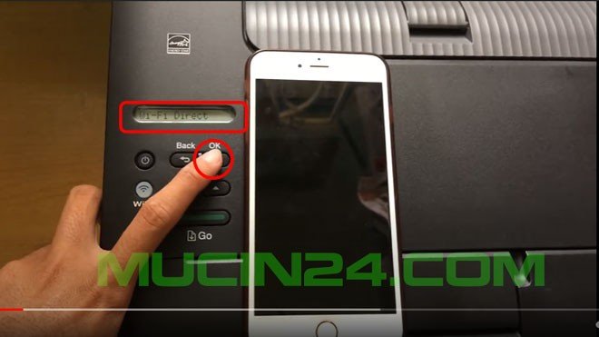 Chọn Network trên bảng điều khiển máy in