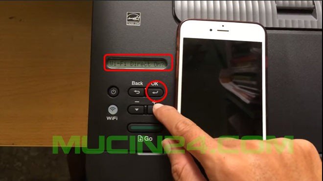 Bật Wifi direct trên máy in