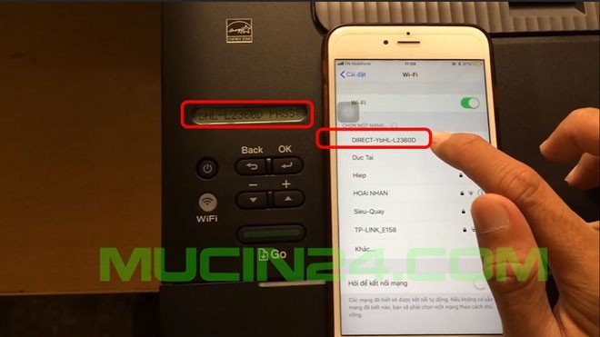 Màn hình cài đặt Wi-Fi trên điện thoại