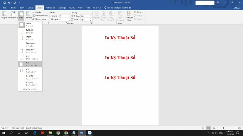 Cách in từ khổ A3 sang A4 và từ A4 sang A3 đơn giản