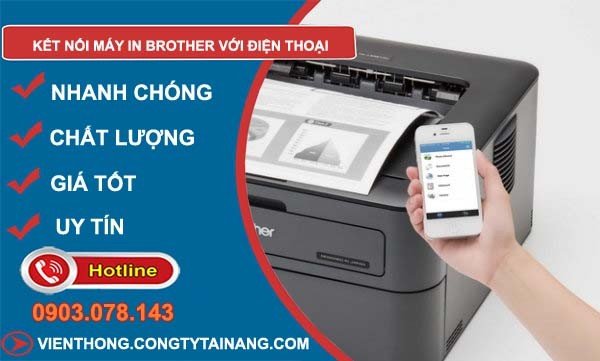 Máy in Brother đã kết nối Wi-Fi sẵn sàng nhận lệnh in từ điện thoại