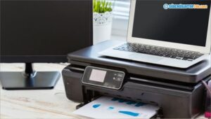 Vị trí đặt máy in và laptop