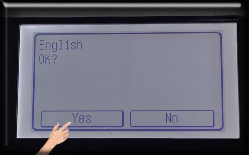 Chọn 'Yes' trên màn hình máy in Canon khi kết nối WiFi