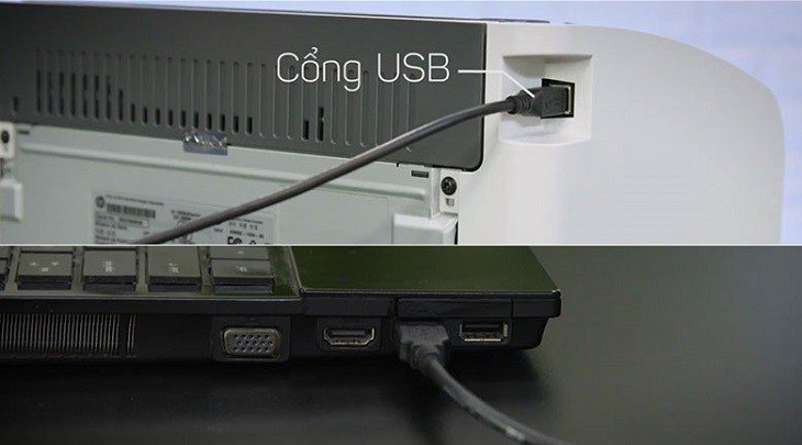 Kiểm tra cáp USB kết nối máy in với máy tính bị lỗi