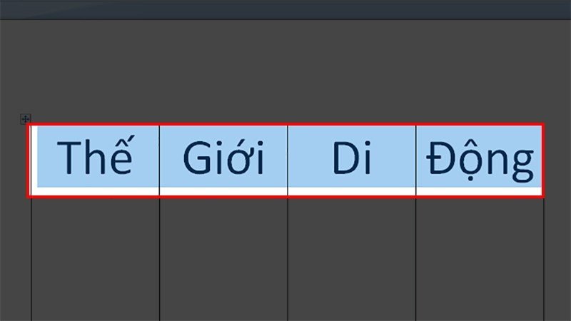 Chọn dòng tiêu đề trong Word 2007/2010/2003