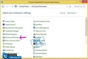 Danh sách thiết bị và máy in trong Control Panel Windows 10