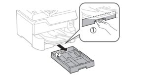 Hướng dẫn thao tác nạp giấy vào khay máy in Epson L3110 một cách chính xác để đảm bảo quá trình in ấn trơn tru.