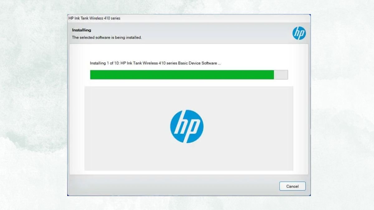 Hoàn tất cài đặt trình điều khiển máy in HP qua USB
