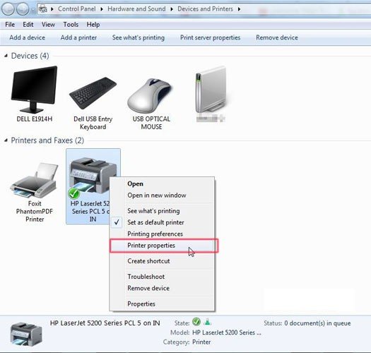 Kéo thanh trượt về Light để giảm mực máy in Canon 2900 cho tài liệu cụ thể