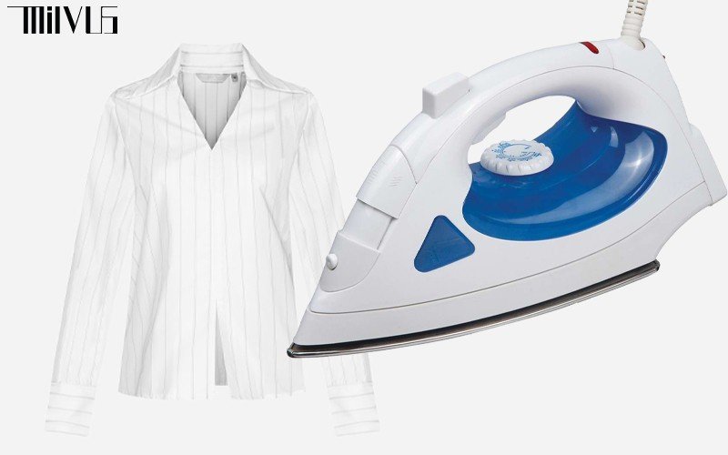 Cách tẩy logo in trên áo sơ mi trắng bằng bàn ủi nhiệt