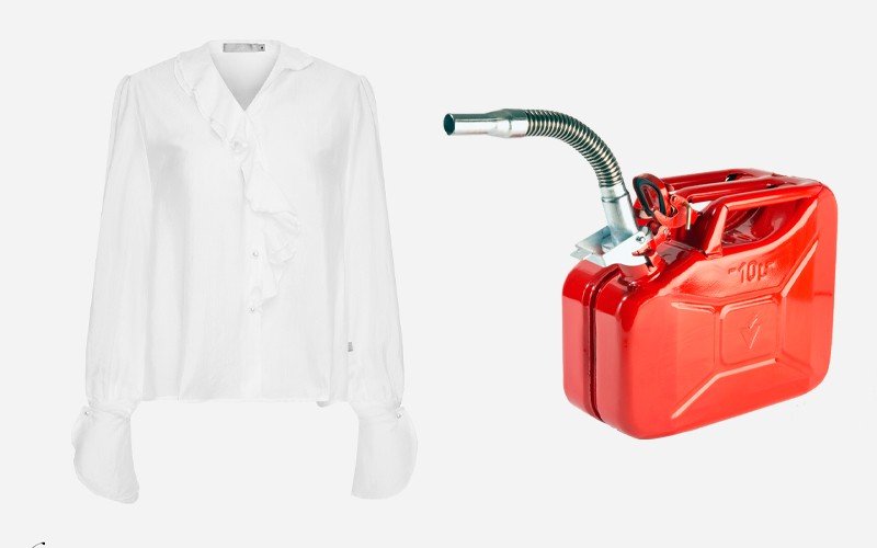 Lưu ý cực kỳ cẩn trọng khi dùng xăng để tẩy logo in trên áo sơ mi trắng