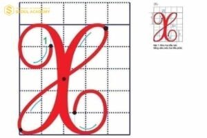 Tập viết chữ “X” in hoa đối xứng và cân bằng