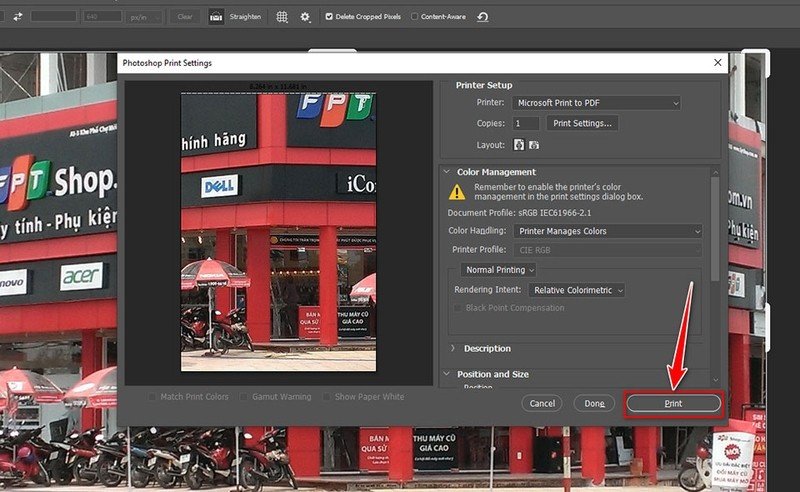 Kiểm tra bản in ảnh trên giấy A4 sau khi hoàn thành