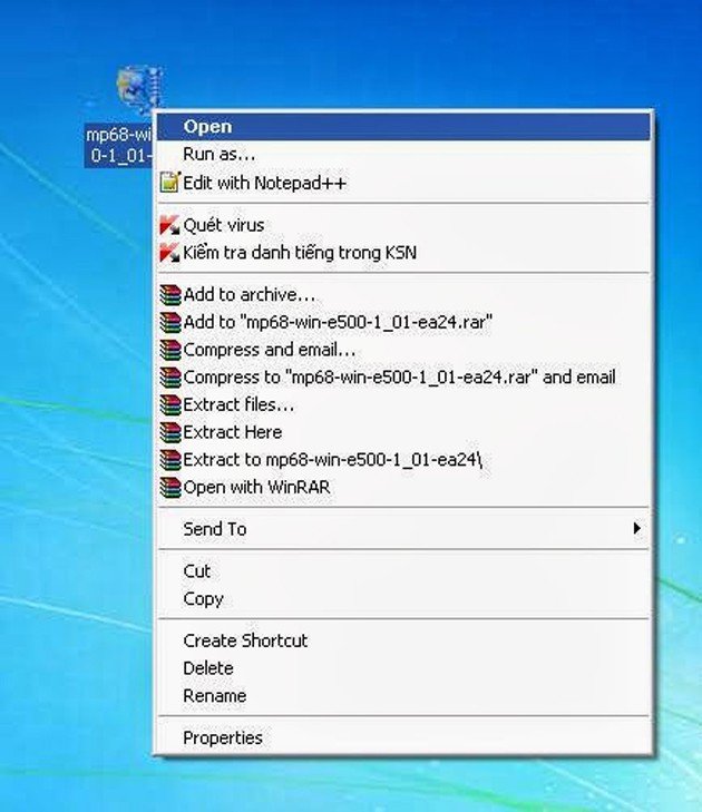 Mở file cài đặt driver máy in Canon IX6770 sau khi tải về