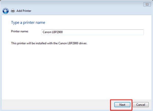 Sử dụng tính năng "Have Disk" để cài driver máy in trên Win 7