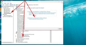Truy cập Device Manager để cập nhật driver cho máy in Ricoh SP 210
