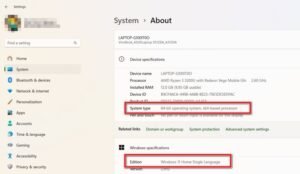 Kiểm tra thông tin hệ điều hành Windows để tải driver máy in Brother MFC 7360 tương thích
