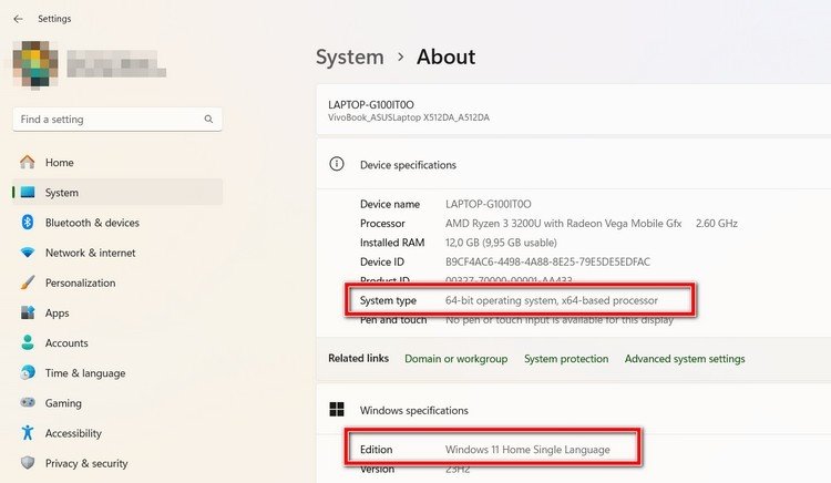 Kiểm tra thông tin hệ điều hành Windows để tải driver máy in Brother MFC 7360 tương thích