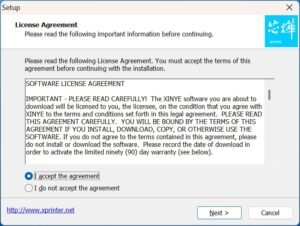 File cài đặt driver XPrinter Driver Setup V7.77