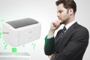 Máy in Canon 6030 minh họa quá trình in 2 mặt thủ công