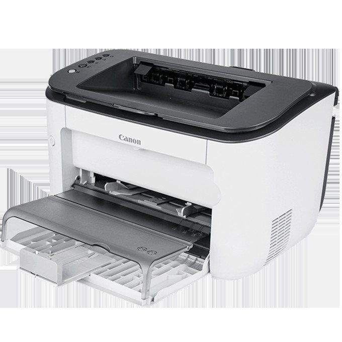 Máy in Canon LBP 6230dn nhìn từ phía trước, thể hiện thiết kế nhỏ gọn