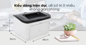 Đánh giá chi tiết máy in Canon LBP 6200D với khay giấy tiêu chuẩn và thiết kế nhỏ gọn
