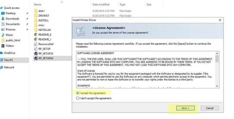 Giao diện cài đặt driver Ricoh 4002 chọn thêm máy in mới