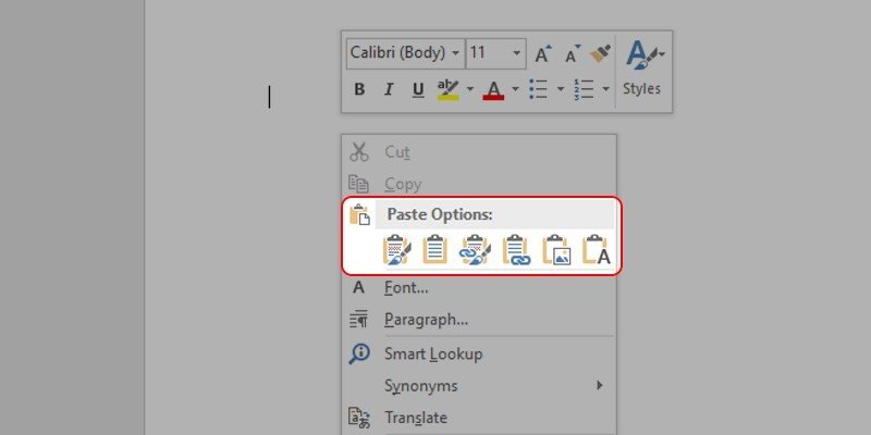 Dán nội dung Excel vào Word