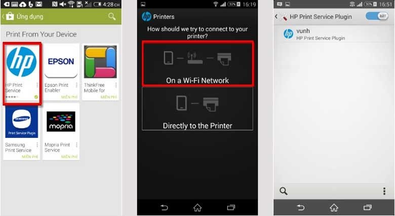 Cài đặt plugin dịch vụ in cho máy in trên Android