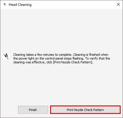 Tuỳ chọn in mẫu kiểm tra vòi phun máy in Epson