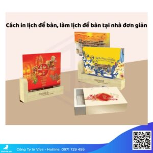 Công đoạn hoàn thiện sản phẩm lịch để bàn sau khi in
