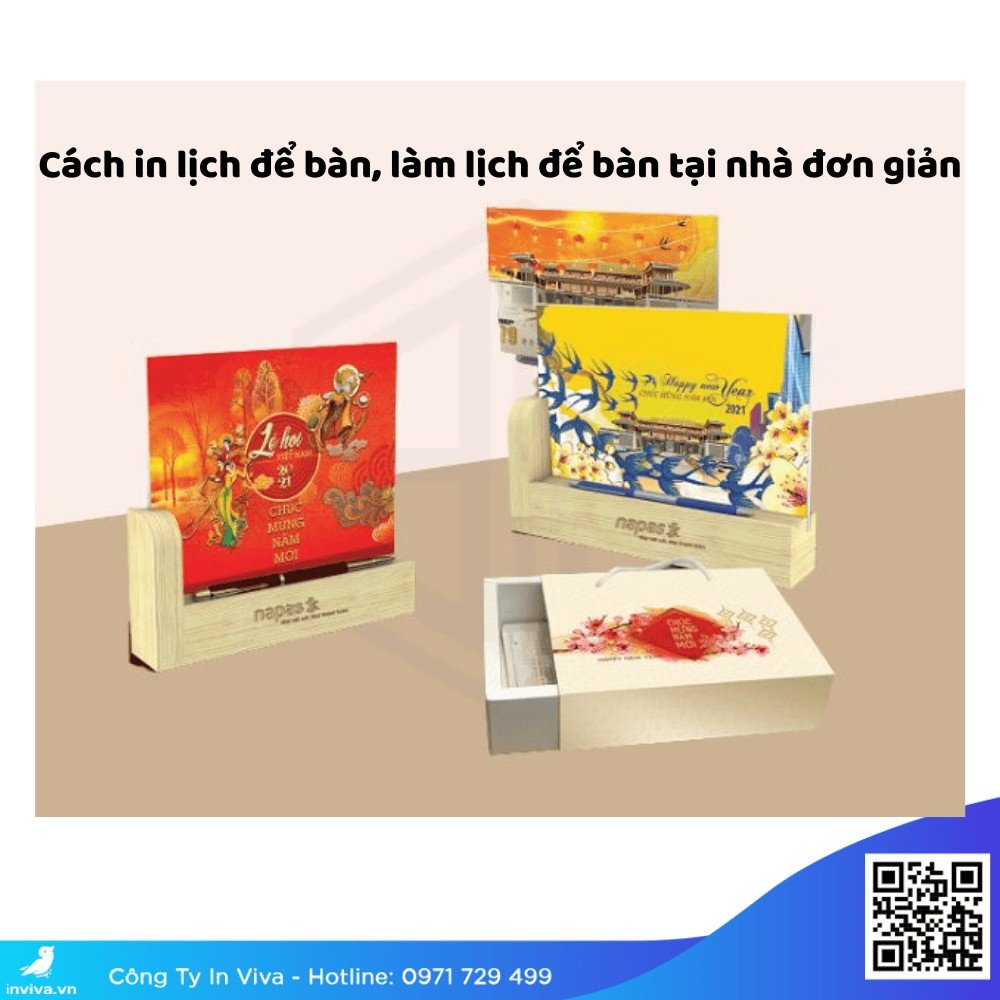 Công đoạn hoàn thiện sản phẩm lịch để bàn sau khi in