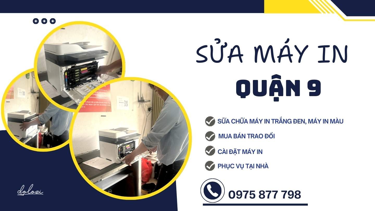 Kỹ thuật viên maytinhgiaphat.vn sửa máy in tại nhà Quận 9
