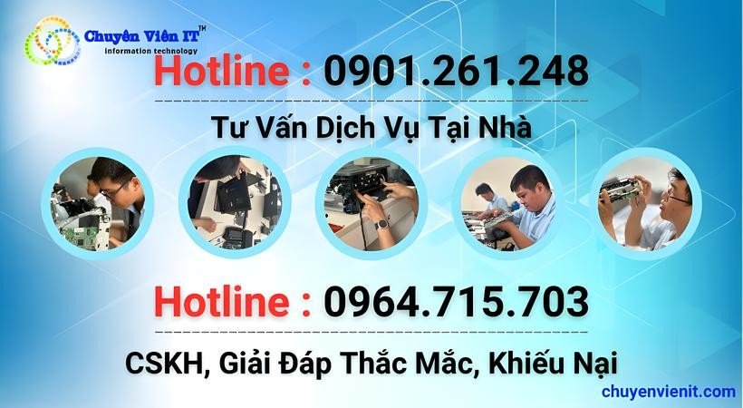Kỹ thuật viên Máy Tính Gia Phát kiểm tra máy in tại nhà khách hàng