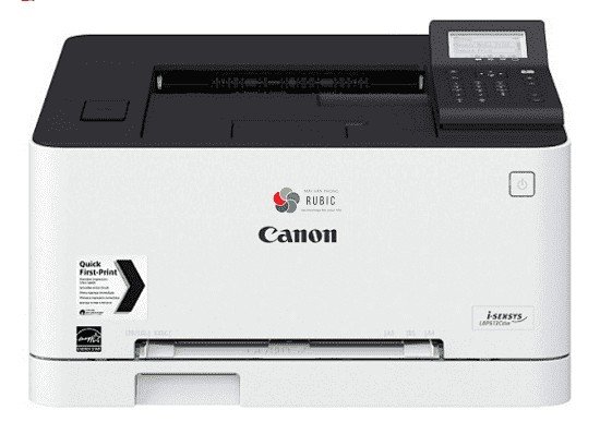 Kỹ thuật viên đang chuẩn bị nạp mực in màu cho máy Canon LBP621cw chuyên nghiệp